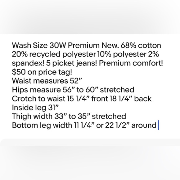 SONOMA Good For Life Womens Bootcut Stretch Jeans Dark Wash Size 30W Premium New - Picture 5 of 6